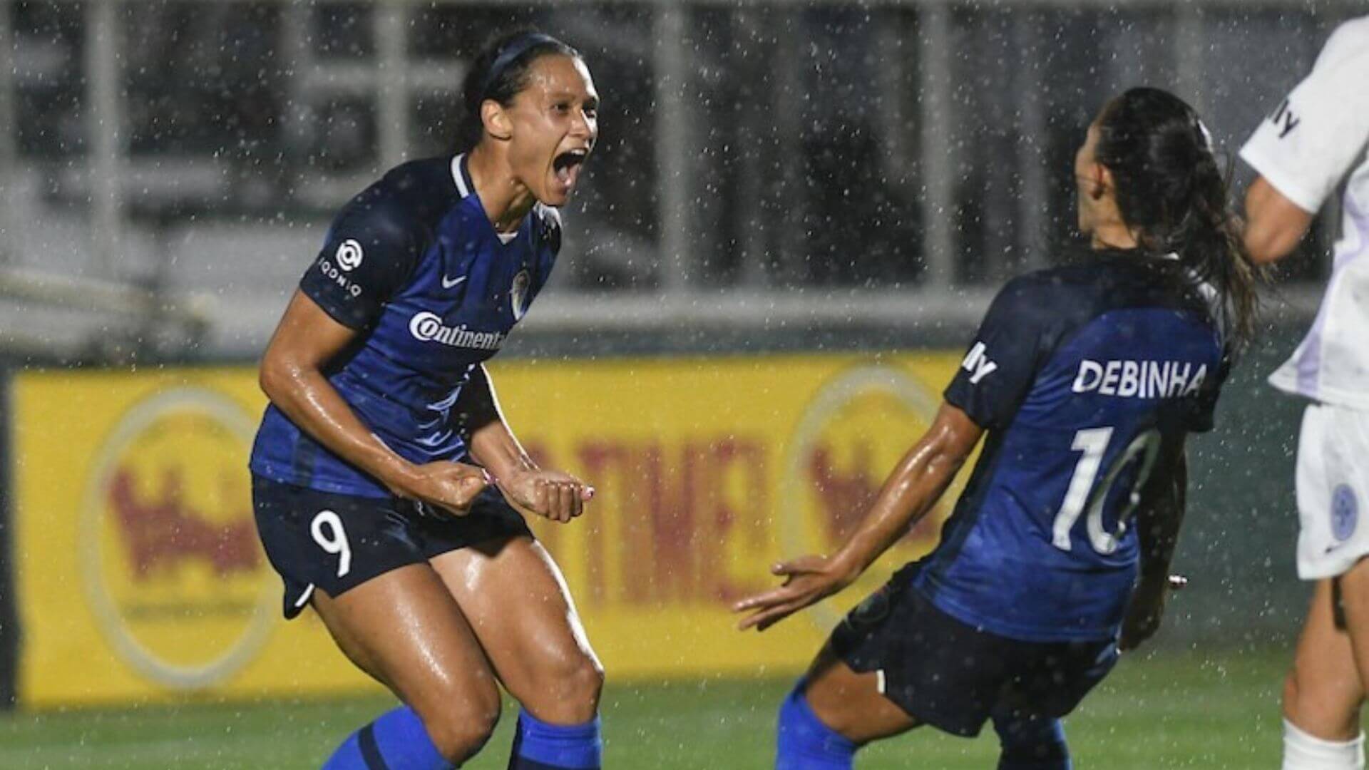 lynn williams and debinha of the nwsl