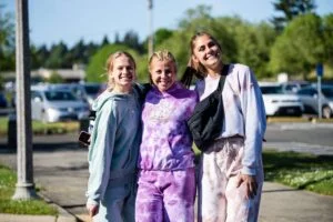 OL Reign's Bethany Balcer and her teammates on game-day.