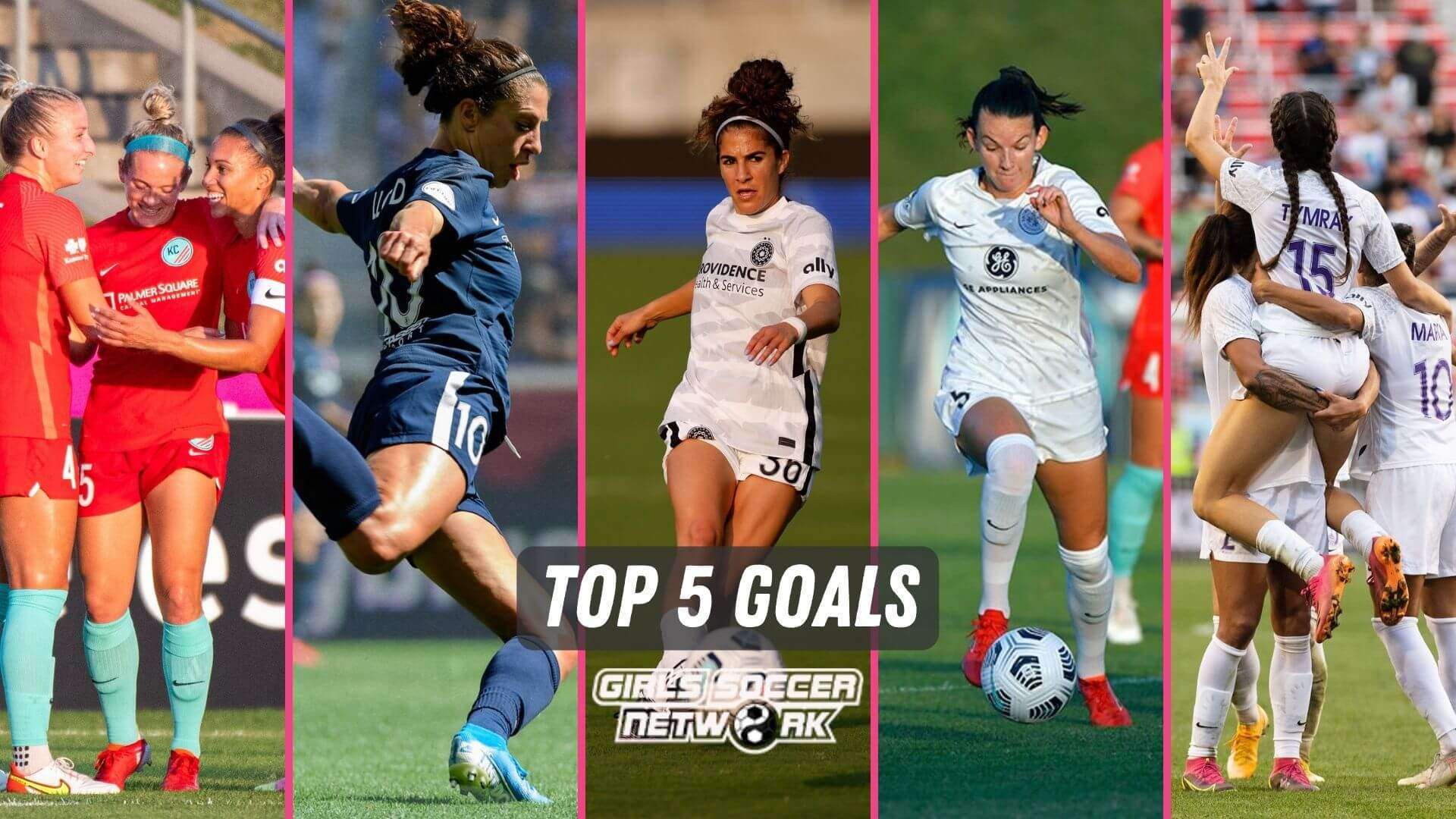 The best women's soccer goals from all different teams this week.