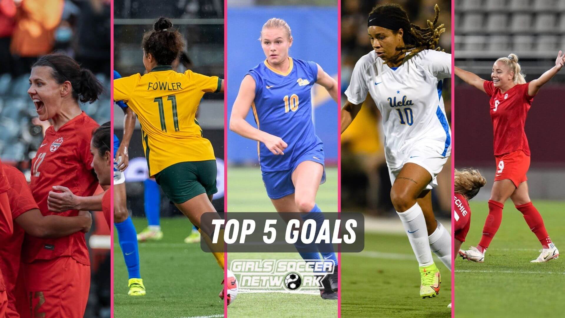 The best women's soccer goals this week come from the international break and the college soccer.