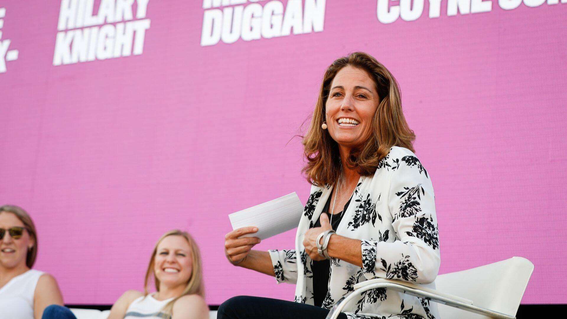 Julie Foudy became a sports analyst in her post-soccer career.