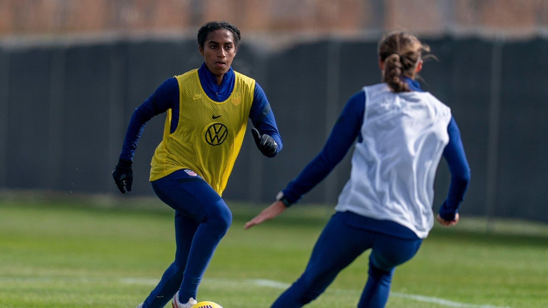 Naomi Girma at the January USWNT camp