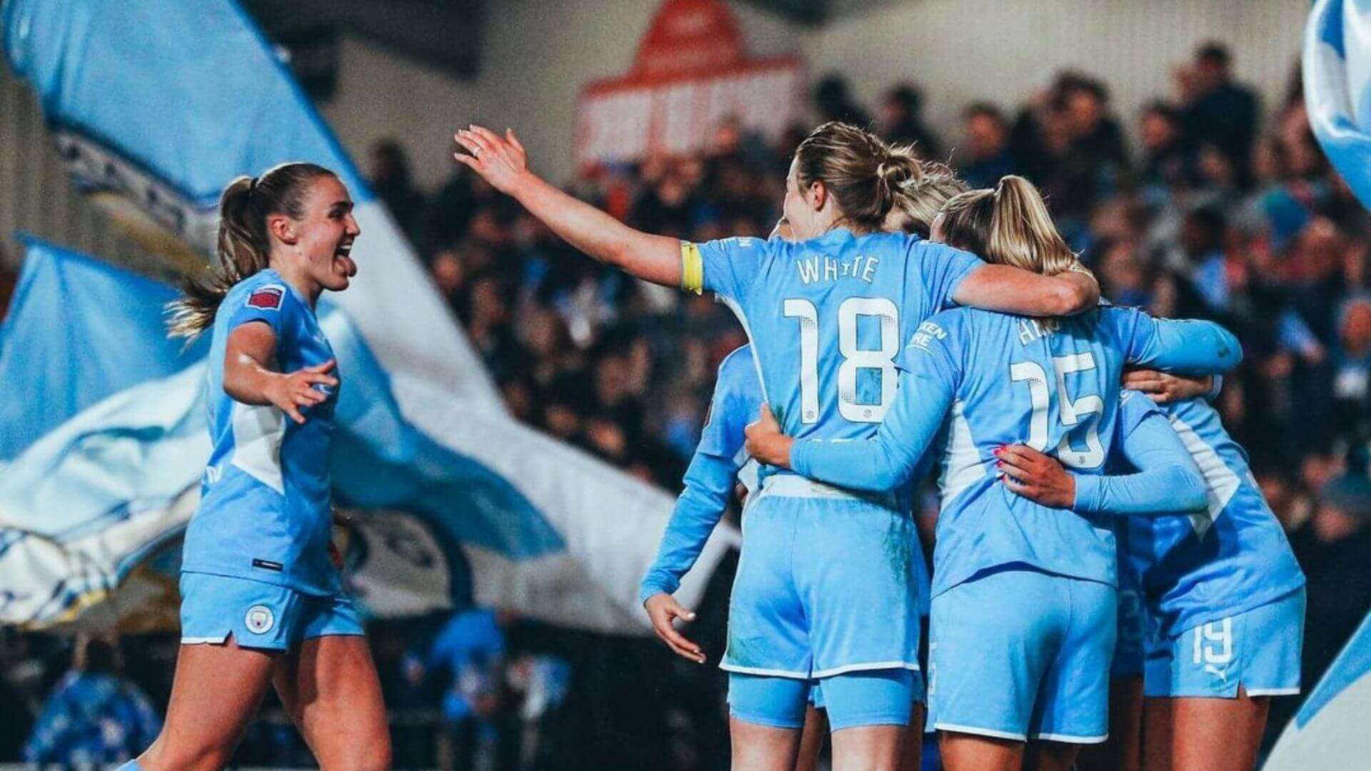 Man City won the League Cup final in women's soccer news.