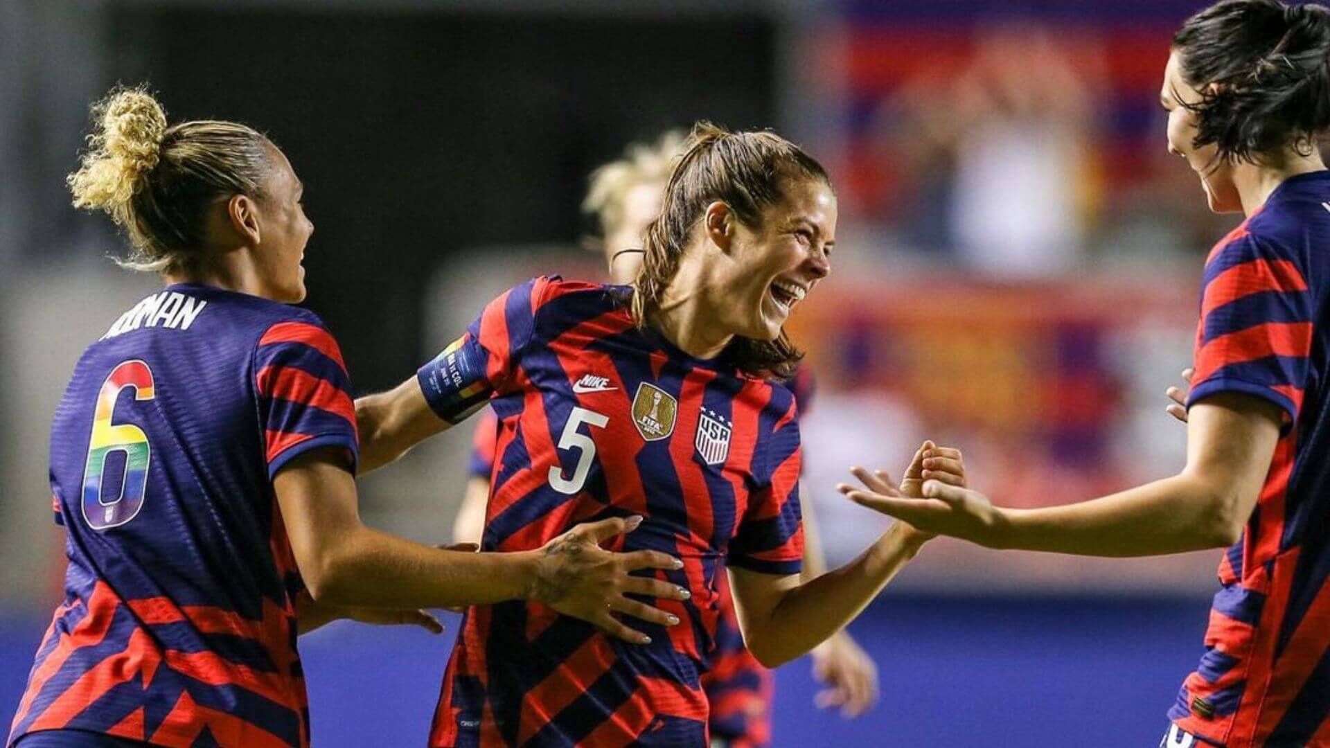 Kelley O'Hara scored during the USWNT vs Colombia match Tuesday