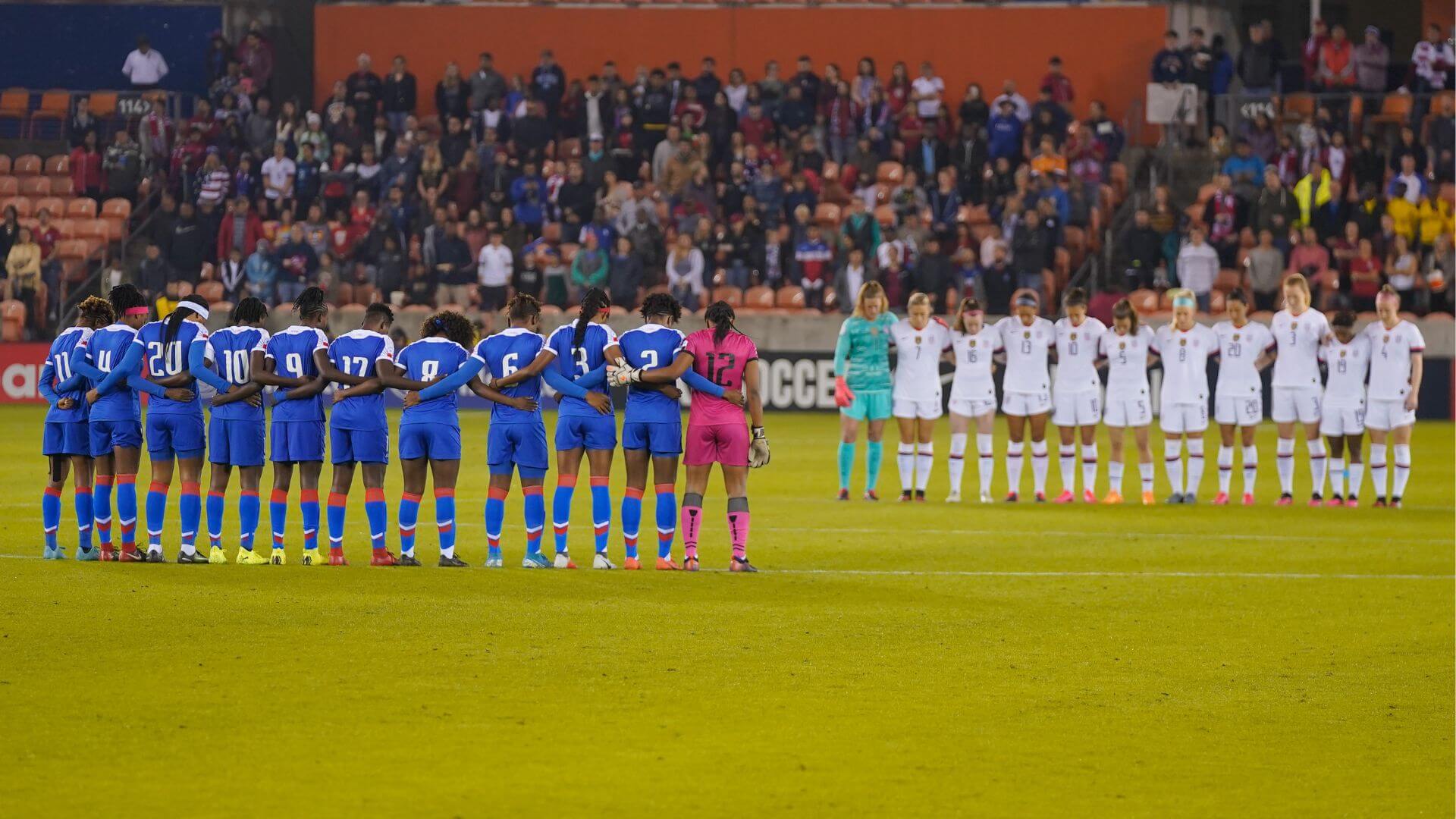 The USWNT vs Haiti at the last CONCACAF Women's Championship matchup