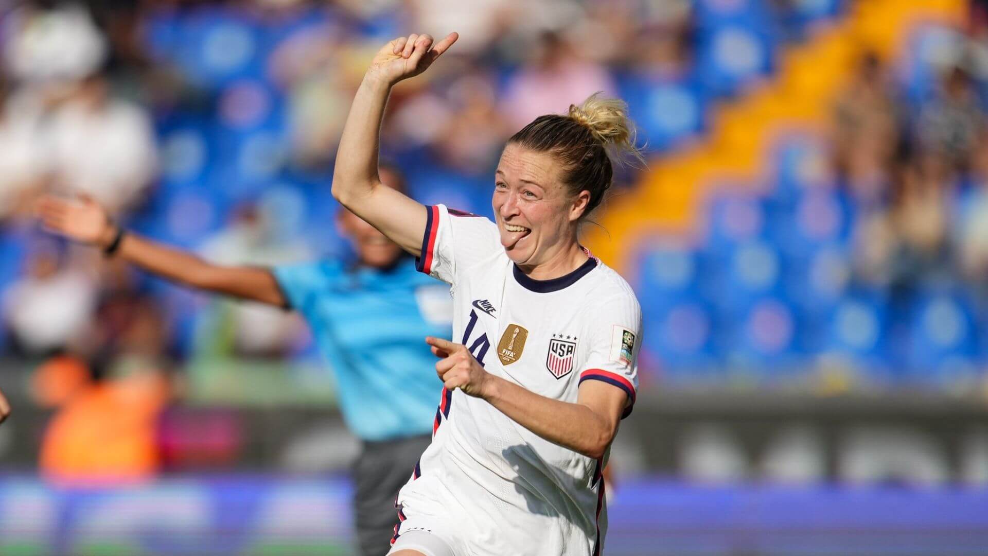 Emily Sonnett's celebration during the USWNT vs Costa Rica match