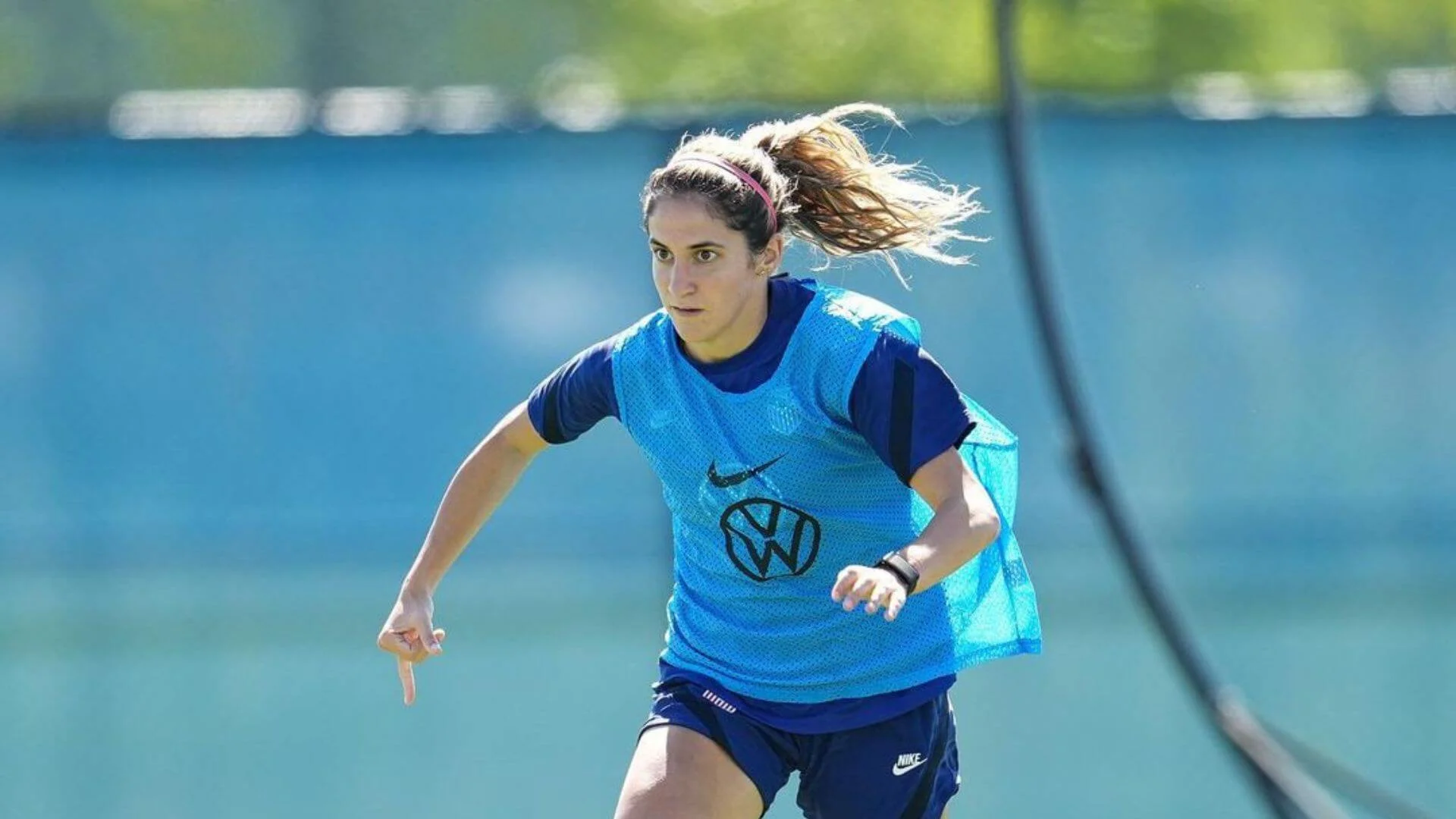 Savannah DeMelo training with the USWNT