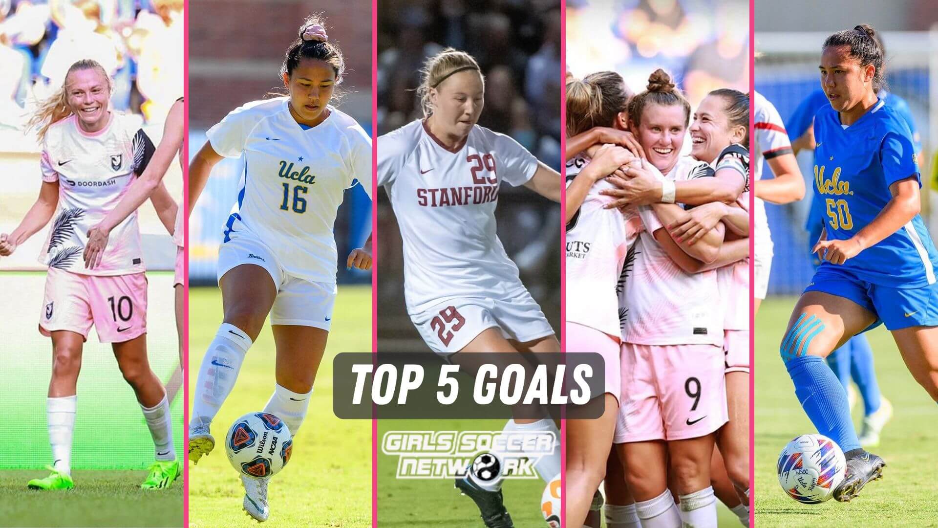 The best women's soccer goals of the week are all from California