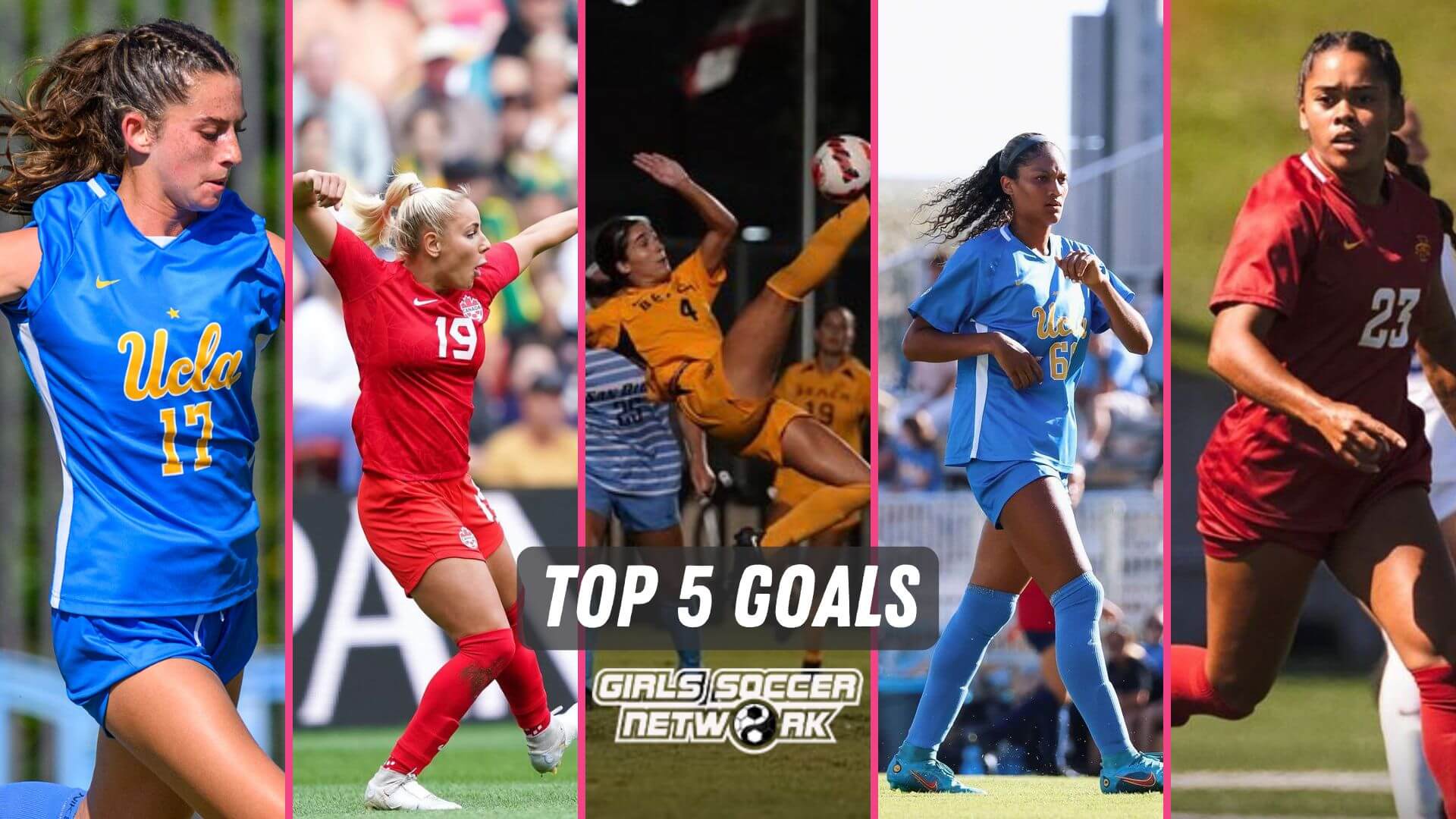 The best women's soccer goals of the week from the NCAA and more