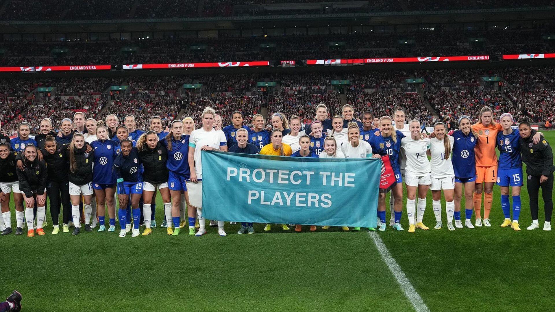 In women's soccer news, USWNT and England stood in solidarity with NWSL players