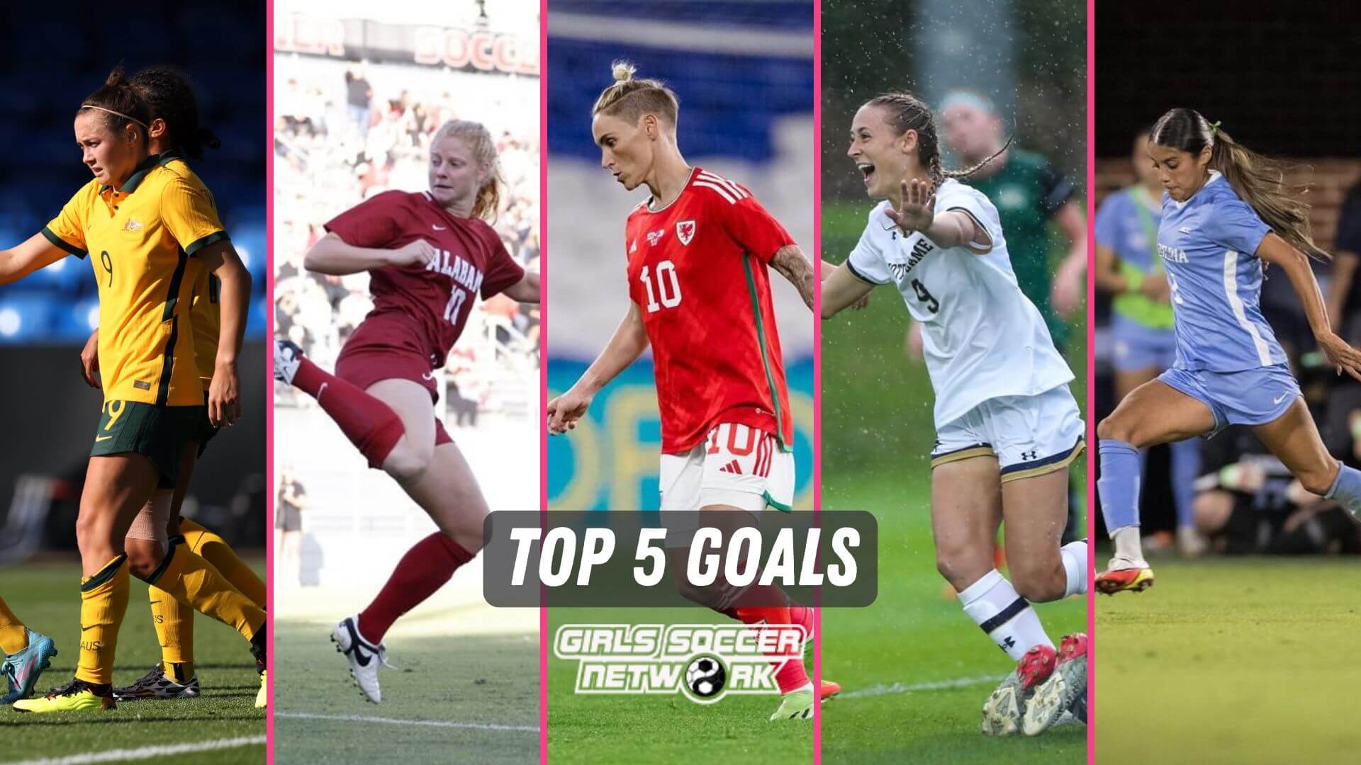 The best women's soccer goals of the week