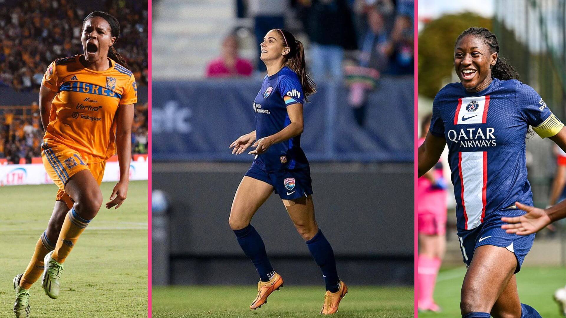 Top scorers Mia Fishel, Alex Morgan, and Kadidiatou Diani