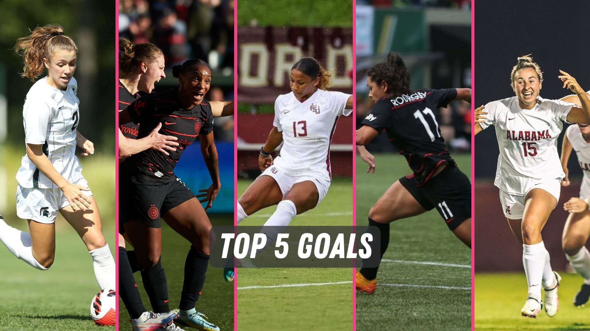 The best women's soccer goals of the week from the NWSL and NCAA