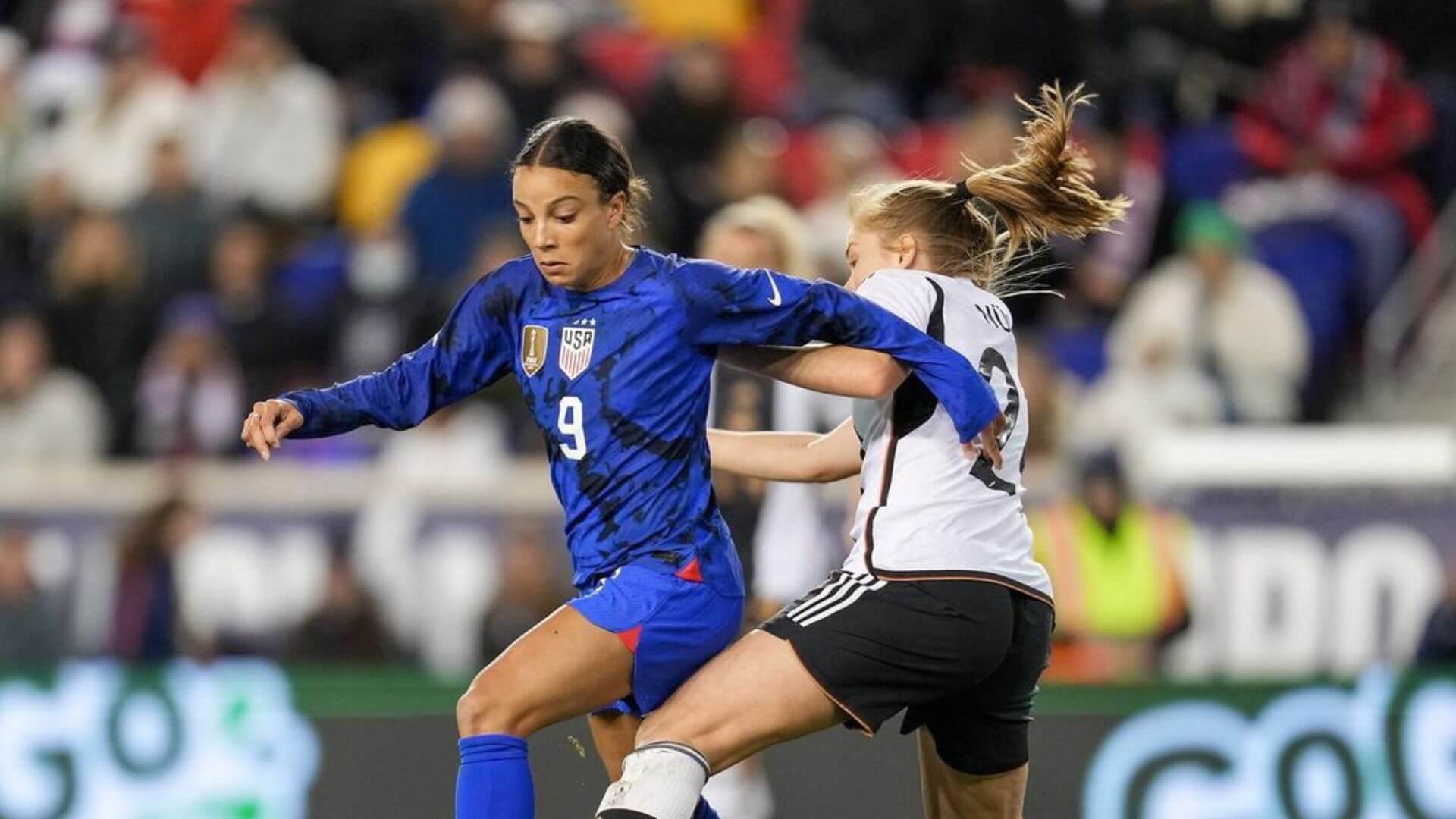 In women's soccer news, the Mallory Pugh scored in the US' 2-1 win over Germany