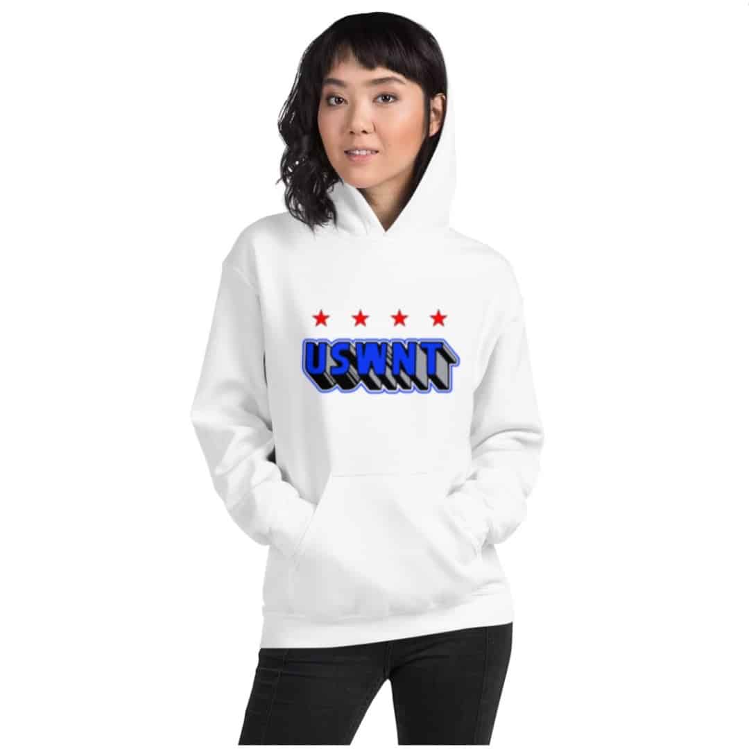 Artsy USWNT Hoodie with 4 Stars (White)