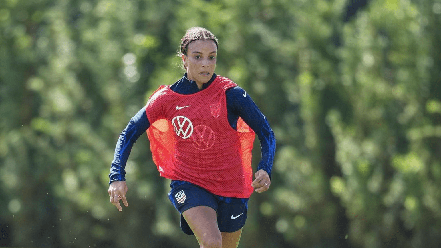 Mallory Pugh in training for USWNT vs. Germany friendlies