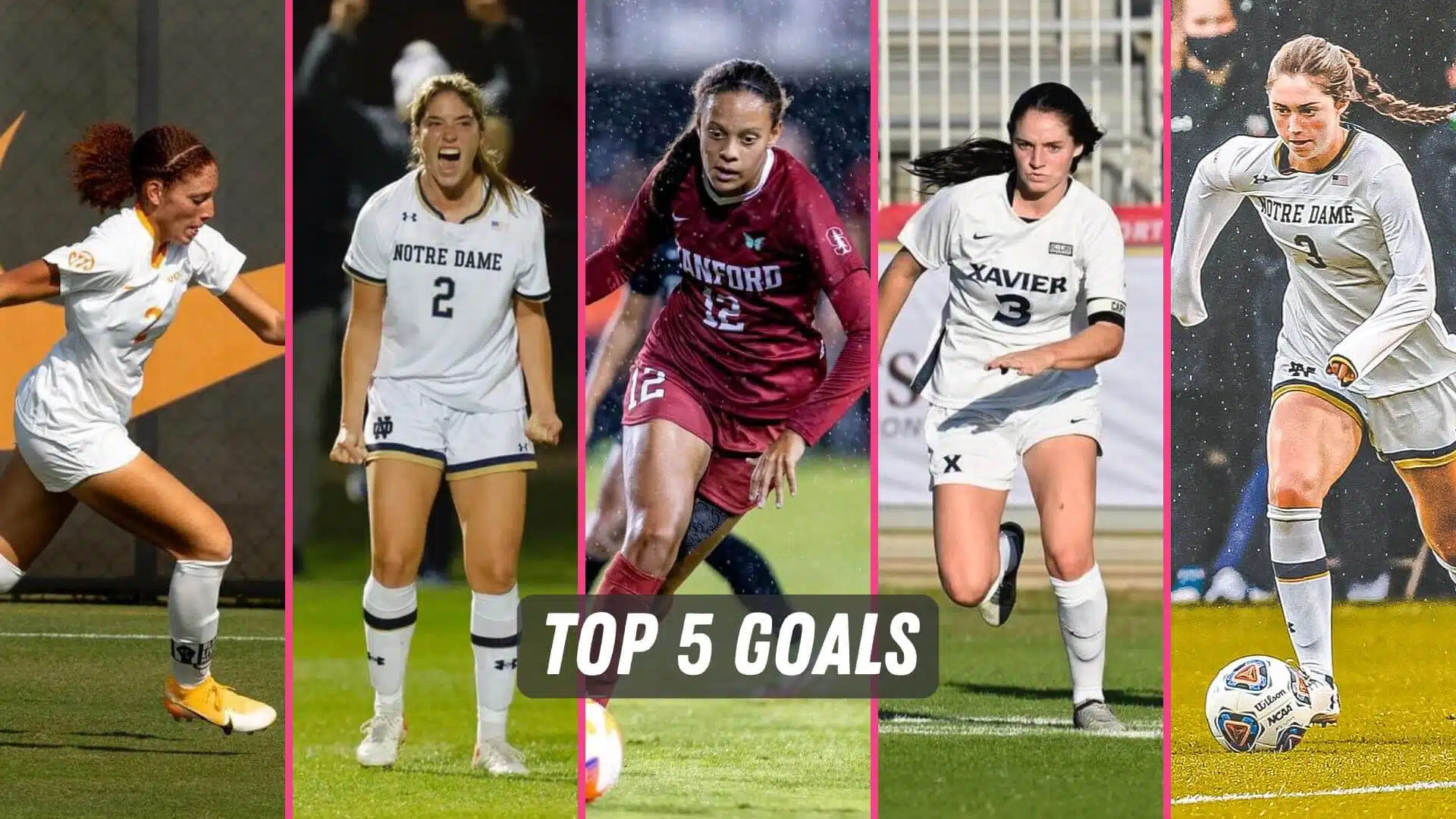 The best women's soccer goals from the NCAA tournament round 1