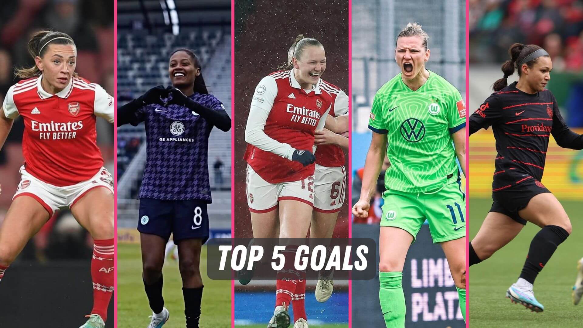 The best women's soccer goals of the week from the NWSL, UWCL, and the FA WSL