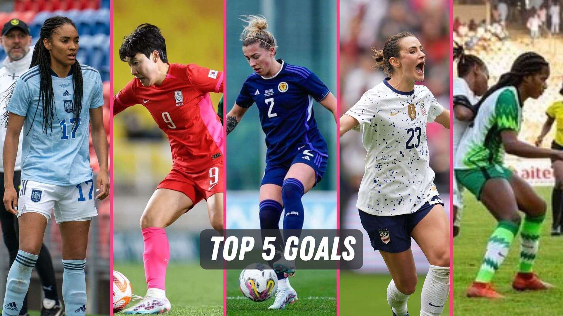 The best women's soccer goals from the April international break