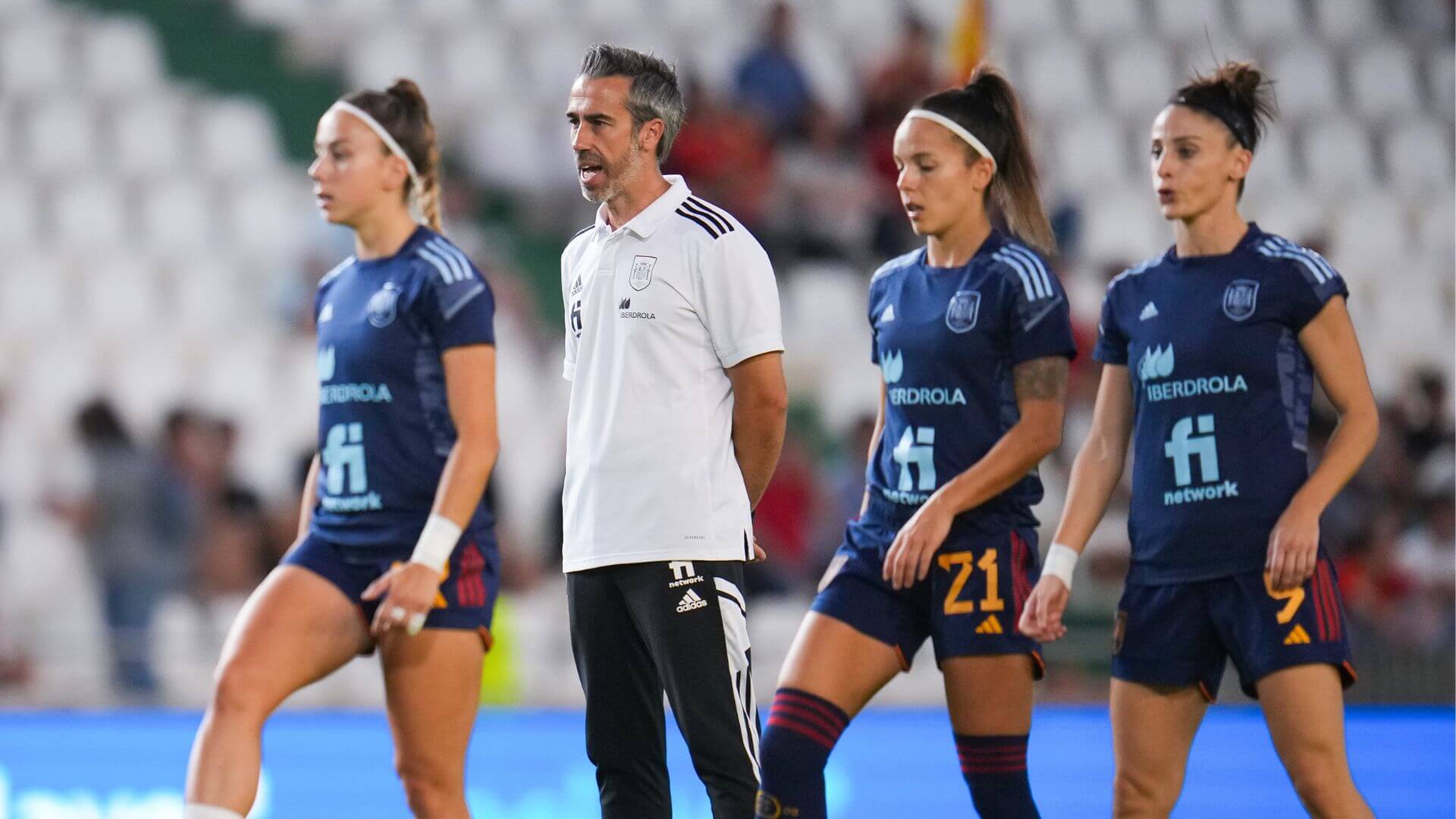 Jorge Vilda coaching the Spain Women's National team