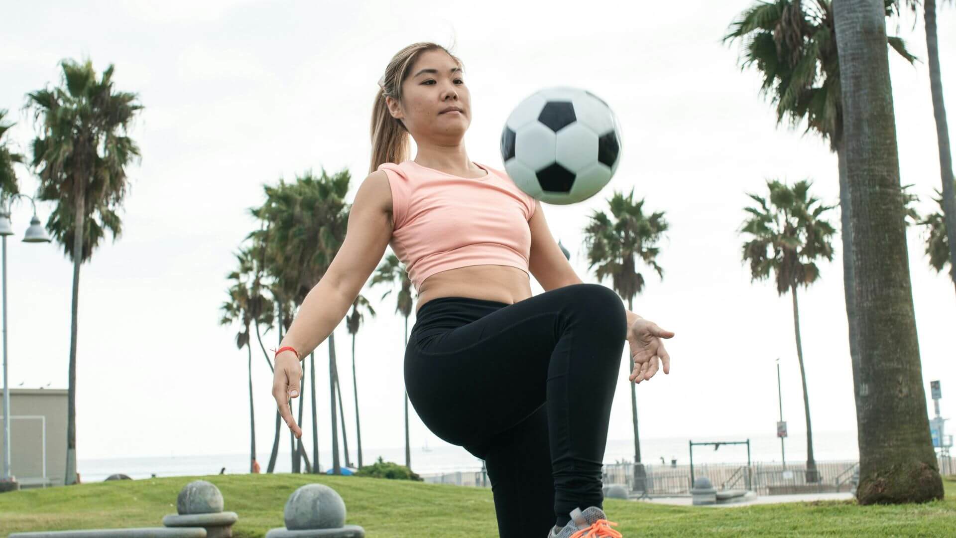 Juggling a soccer ball